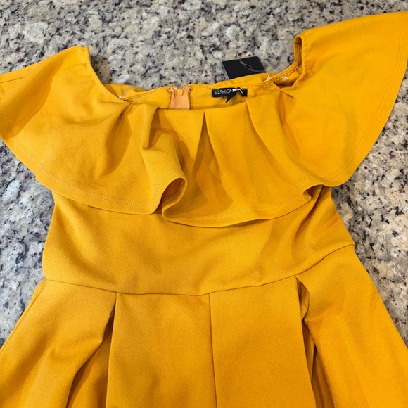 Fashion Nova Yellow Ruffle Romper - Picture 3 of 6